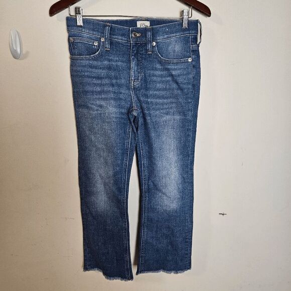 J.Crew Denim - J. Crew 9" Billie Demi Boot Crop Jeans AV756 Women's Blue Size 26P